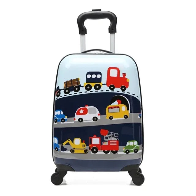 Children Trolley Rolling Luggage 18 Inch Universal Wheel Cartoon Dinosaur Suitcase 13 Inch Travel Bag Backpack Drag Box for Kids