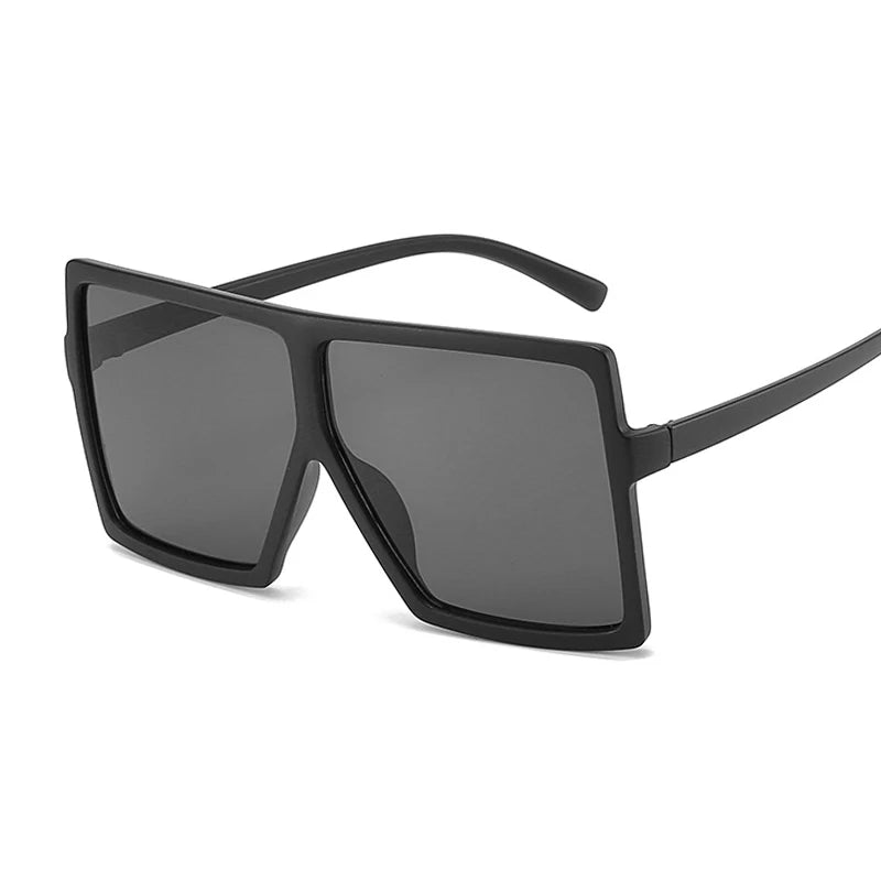 Oversized Shades Sunglasses Woman Black Fashion Square Big Frame Sun Glasses Female Vintage Retro Glasses Unisex Oculos Feminino