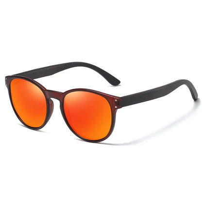 GM Polarized Sunglasses Men Women S5091 Brand  Wooden Sunglasses Women Round Frame Classic Sunglasses Oculos De Sol  UV400