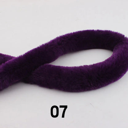 5m Thickened Artificial Rabbit Fur Trim Clothes Accessory Faux Fur Strips for Sweater Coat Hood Hat DIY Fluffy Garment Materials
