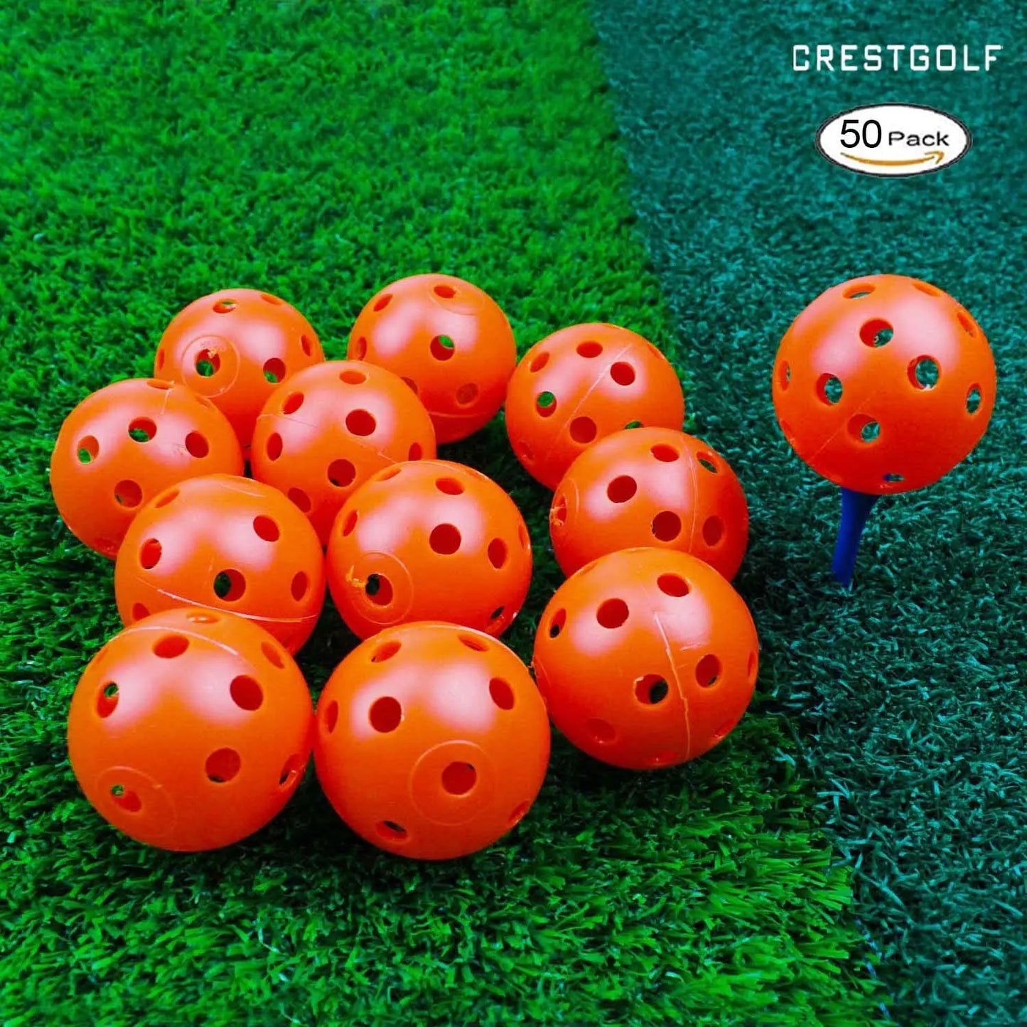 12/50pcs 42MM Practice Golf Balls Plastic Airflow Golf Ball Colorful Golf Practice Equipment