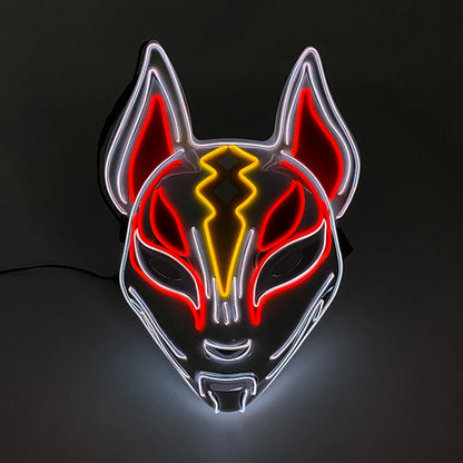 Hot Sales Carnival LED Mask Party Masque Masquerade Masks Horror Neon EL Mask LED Light Up Mask Halloween Glow Party Supplies