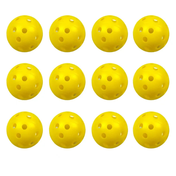 12 Pack Multicolor Plastic Golf Training Balls Airflow Hollow Diameter 1.65 Inch Golf Balls for Driving Range Swing Practice New