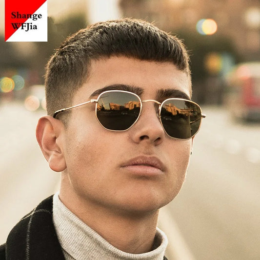 2024 Men Hexagon Sunglases Men Women Brand  Driving Shades Male Sunglasses for Men's Glasses Gafas De Sol UV400
