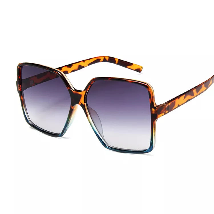 Black Square Oversized Sunglasses Woman Big Frame Colorful Sun Glasses Female Mirror Oculos Unisex Gradient Hip Hop Shades