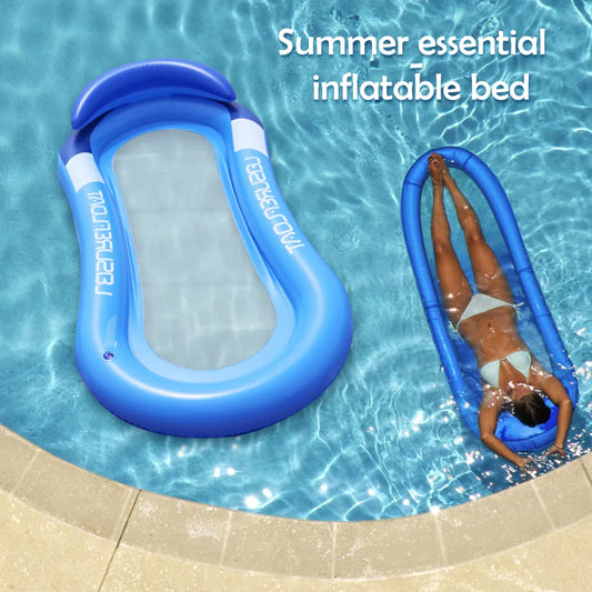 New Water Hammock Recliner Inflatable Floating Swimming Mattress Sea Swimming Ring Pool Party Toy Lounge Bed for Swimming