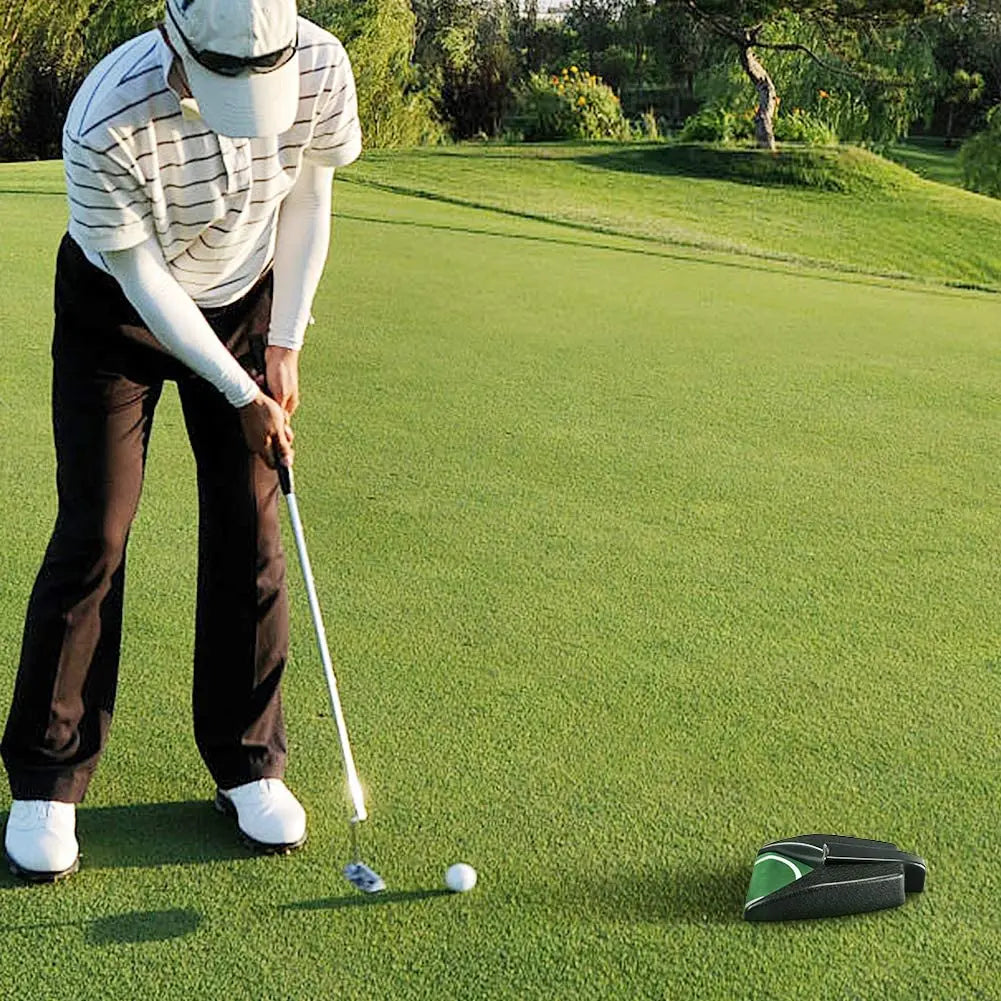 1Pcs Automatic Return Golf Putting Cup Golf Putter Training Aids Indoor/Office Golf Auto Returning Practice for Putting Trainer