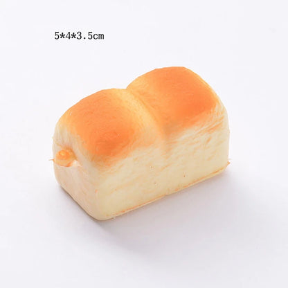 Squishy Food Creative Simulation Bread Toast Donuts Slow Rising Squeeze Stress Relief Toys Spoof Tease People Desktop Decoration