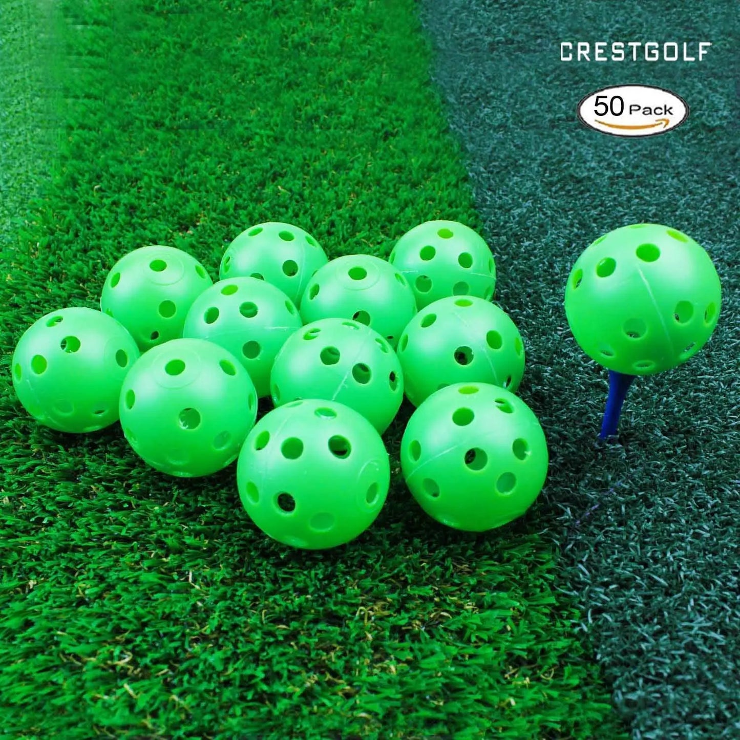 12/50pcs 42MM Practice Golf Balls Plastic Airflow Golf Ball Colorful Golf Practice Equipment