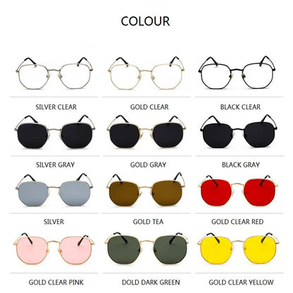 Fashion Hexagon Sunglasses Women Men 2025 Square Metal Frame Designer Sun Glasses for Driving Sunglass UV400 Protection Outdoor