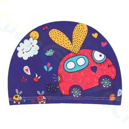 Cartoon Animal Children Swimming Cap Girls Boys Swimming Hat Elastic Kids Pool Swimming Cap 1-10 Years Old