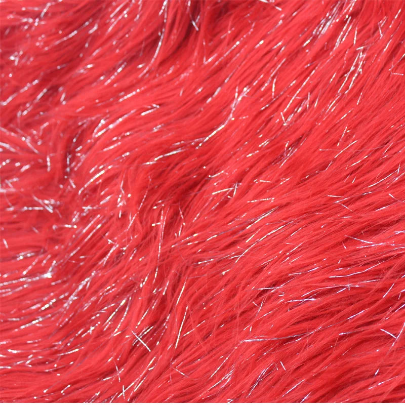 Sparkling Faux Fur Fabric, Mint Green, Long Pile Fabric, Immitation Fur for Winter Clothing, Photo Studio, Sofa, Coslplay