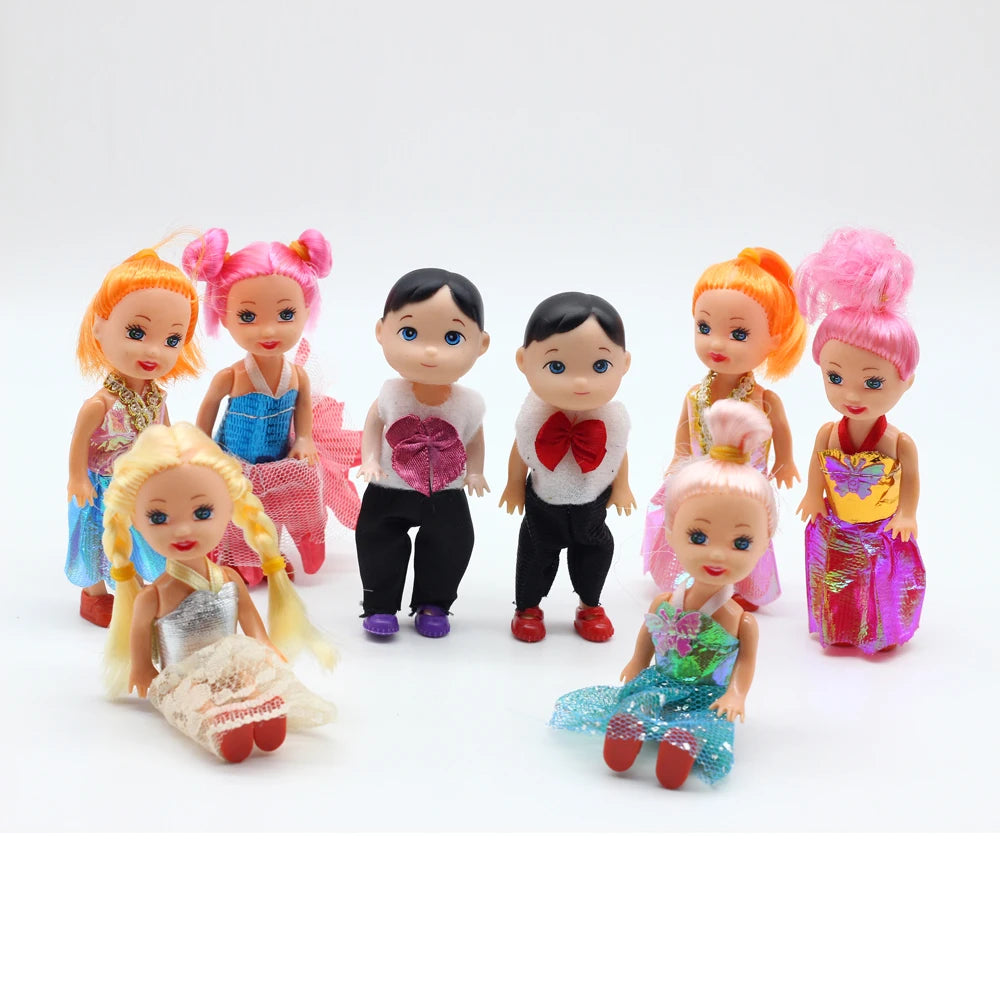 1pc 3.5inch Popular Fashion Dolls Toys Girl Dolls , Super Cute Small Dolls 10cm