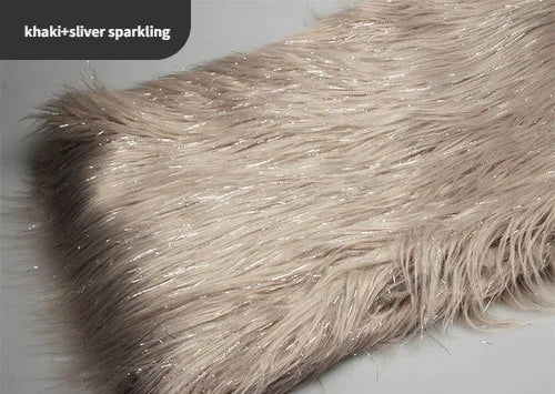 Sparkling Faux Fur Fabric, Mint Green, Long Pile Fabric, Immitation Fur for Winter Clothing, Photo Studio, Sofa, Coslplay