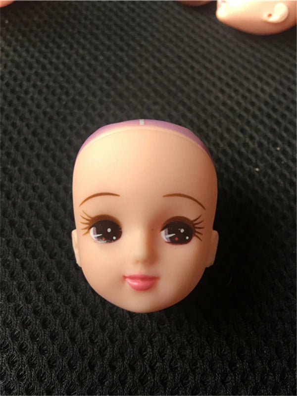 Original Licca Miki Maki Jenney Doll Bald Head Rooted Hair Cartton Anime Princess Heads DIY Plants Hair Head
