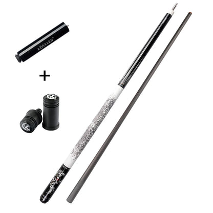 KONLLEN Dragon Carbon Fiber Pool Cue Stick 12.3-12.5mm Tip Real Inlay Carbon Cue Leather Grip Professional Billiard Cue