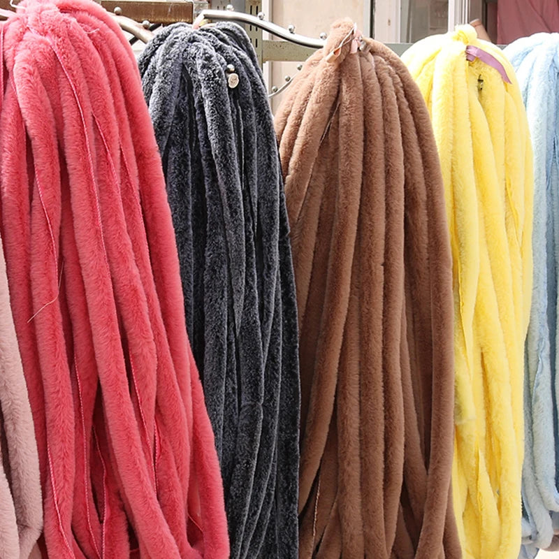 10m/Set Faux Rabbit Fur Ribbon for Trim Clothes Accessory Artificial Fur Strips Coat Hood Hat DIY Fluffy Garment Materialsse