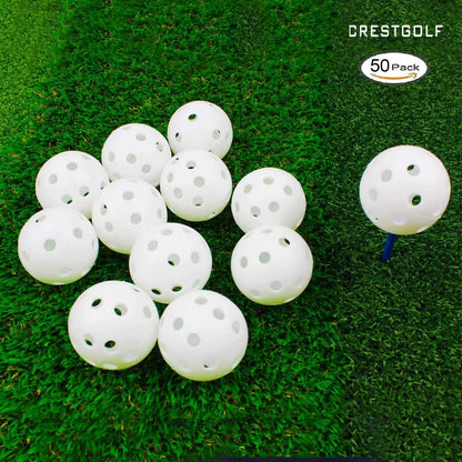 12/50pcs 42MM Practice Golf Balls Plastic Airflow Golf Ball Colorful Golf Practice Equipment