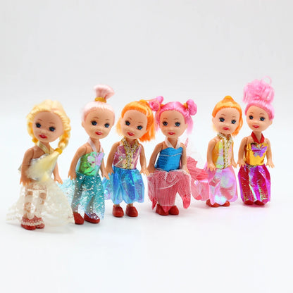 1pc 3.5inch Popular Fashion Dolls Toys Girl Dolls , Super Cute Small Dolls 10cm