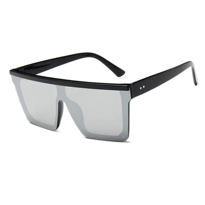SHAUNA Flat Top Classic Square Sunglasses Woman Brand Designer Purple Mirror Coating Shades UV400