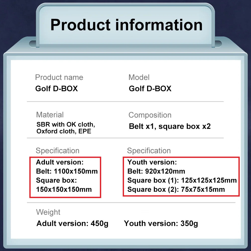 1PC Golf Swing Practice Stick Golf Swing Merlot's New D-Box Golf Indoor Swing and Waist Training Aids Turn to the Waist to Force