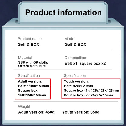 1PC Golf Swing Practice Stick Golf Swing Merlot's New D-Box Golf Indoor Swing and Waist Training Aids Turn to the Waist to Force