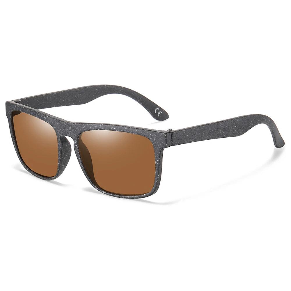 XSW Brand Design Wooden Retro Square Oval Square Men's and Women's Sunglasses Glasses  Wheat Straw Sunglases UV400 7021
