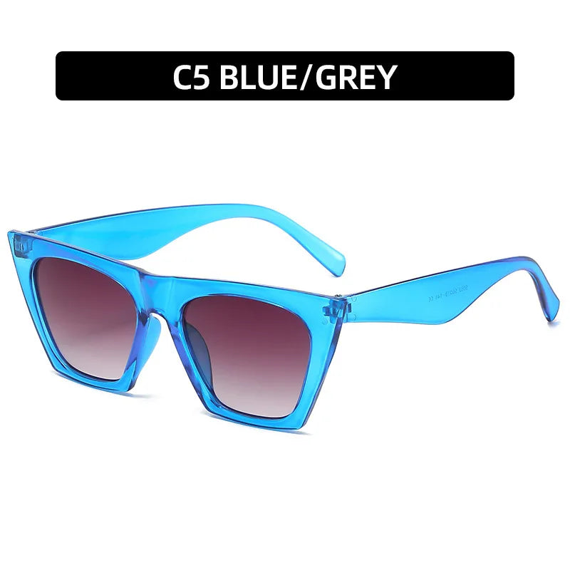 2022 New Brand Sunglasses Square Glasses Personalized Cat Eyes Colorful Sunglasses Trend Versatile Sunglasses Uv400