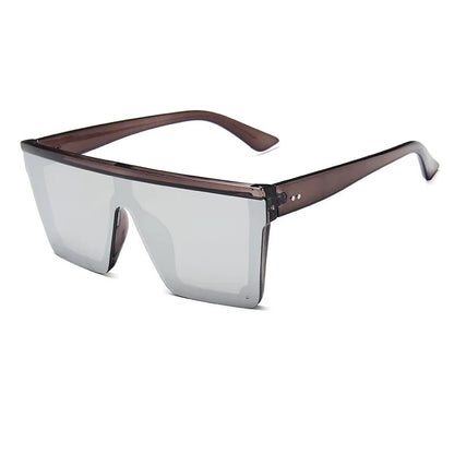 SHAUNA Flat Top Classic Square Sunglasses Woman Brand Designer Purple Mirror Coating Shades UV400