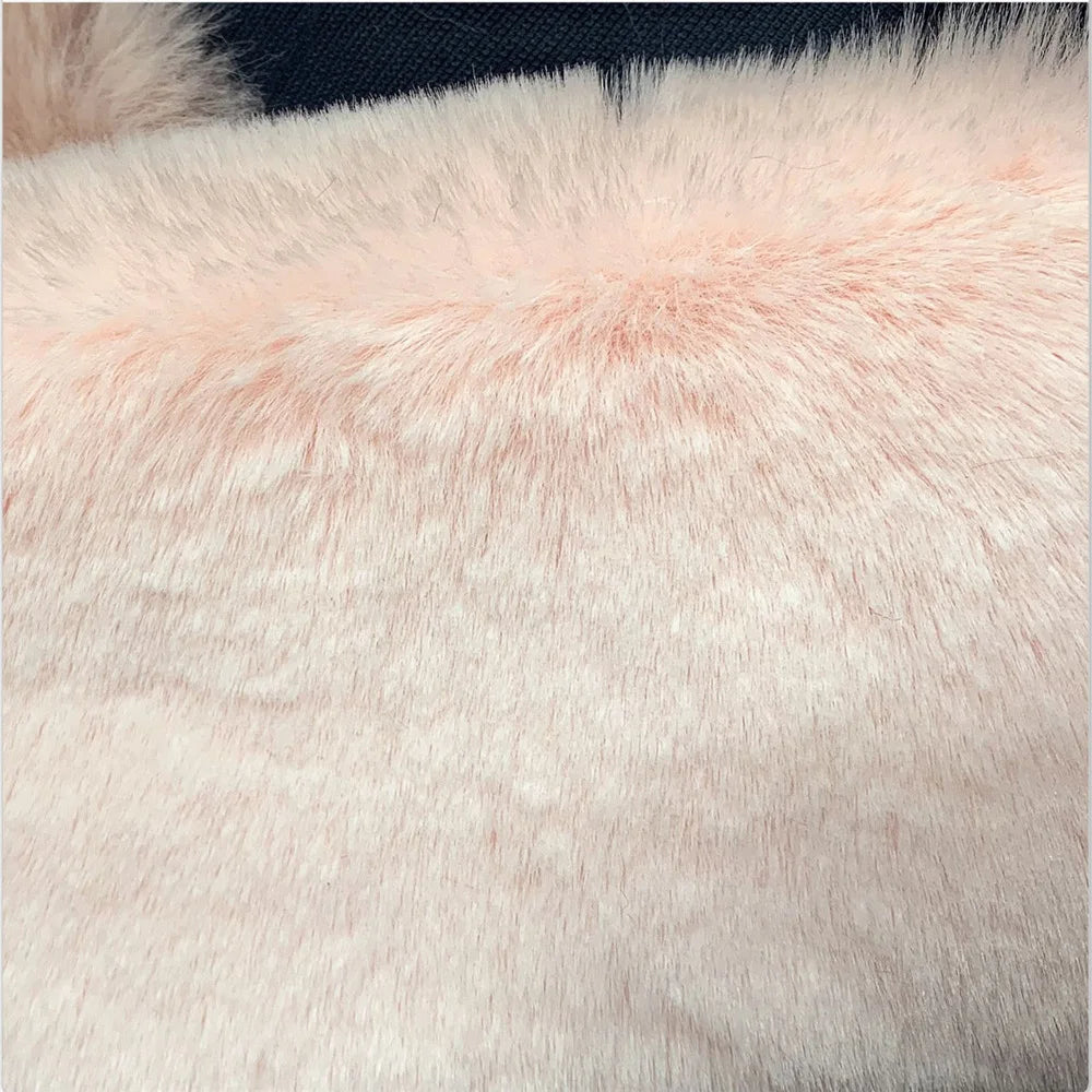 15mm Long Faux Fur 160cm Width Soft Fur Fabric High and Low Faux Mink Clothing Fabrics