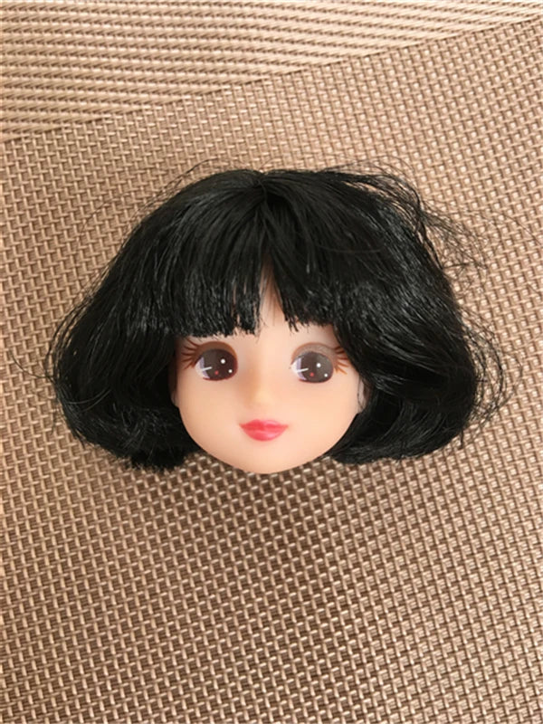 Original Licca Miki Maki Jenney Doll Bald Head Rooted Hair Cartton Anime Princess Heads DIY Plants Hair Head