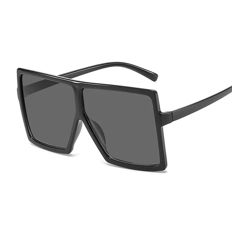 Oversized Shades Sunglasses Woman Black Fashion Square Big Frame Sun Glasses Female Vintage Retro Glasses Unisex Oculos Feminino