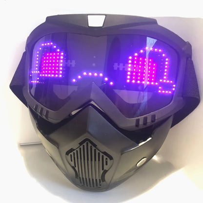 Halloween Bunny Girl Colplay Bluetooth APP Light Up Purge Mask Halloween Masquerade Party LED Face Masks for Kids Men Women