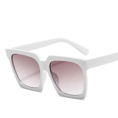 Classic Square Sunglasses Women Men Vintage Oversized Sun Glasses Goggles Ladies Big Frames Sunglass UV400 White Green Eyewear