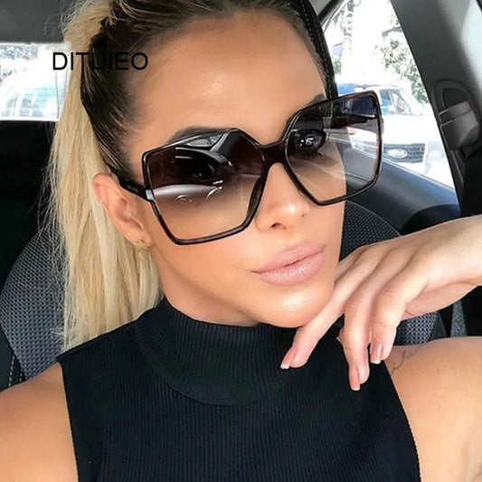 Luxury Square Sunglasses Woman Brand Designer Retro Frame Big Sun Glasses Female Vintage Gradient Male Oculos Feminino