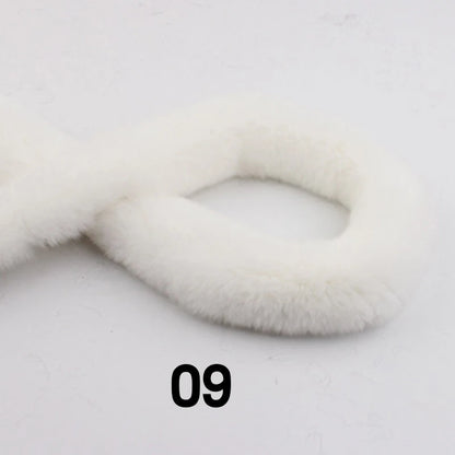 5m Thickened Artificial Rabbit Fur Trim Clothes Accessory Faux Fur Strips for Sweater Coat Hood Hat DIY Fluffy Garment Materials