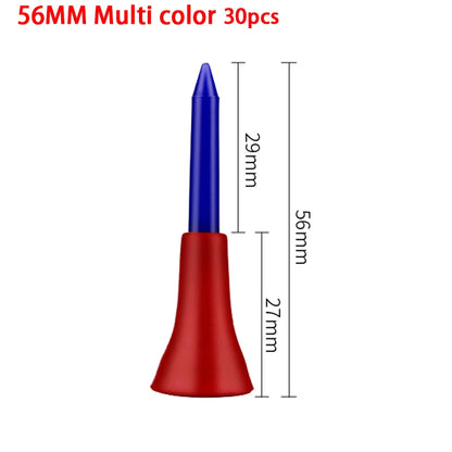 30/100 Pcs Plastic Golf Tees Multi Color 8.3CM 72mm 54mm Durable Rubber Cushion Top Golf Tee Golf Accessories for Golf Sprot New