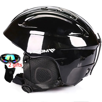 Moon CE Certification PC+EPS Adult Ski Helmet Men Women Skating Skateboard Helmet Snow Sports Snowboard Helmets With Goggles