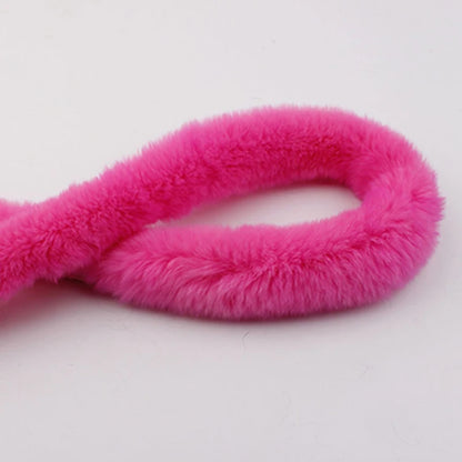 5m Thickened Artificial Rabbit Fur Trim Clothes Accessory Faux Fur Strips for Sweater Coat Hood Hat DIY Fluffy Garment Materials