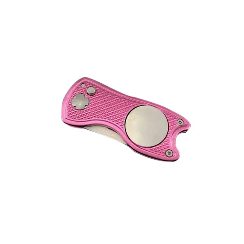 Mini Foldable Golf Divot Tool With Golf Ball Tool Marker Pitch Cleaner Golf Pitchfork Golf Accessories Putting Green Fork