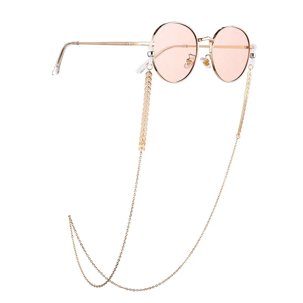 1PCs Women Fashion Pearls Sunglasses Chains Gold Eyeglasses Chains Sunglasses Holder Necklace Eyewear Retainer Accessories