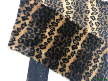 Half Meter Price 2cm Leopard Plush Faux Fur Fabric, Imitation Fur Clothing Fabric