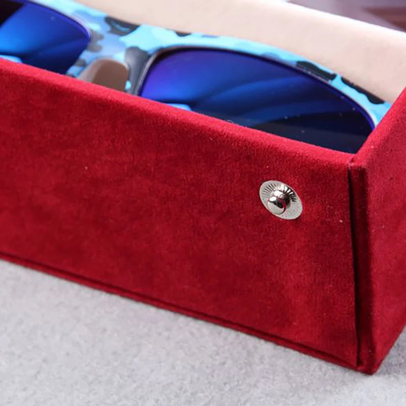 High Quality Glasses Case 8 Slot Grid Glasses Sunglasses Display Rack Holder Glasses Organizer Rectangle Sunglasses Storage Box