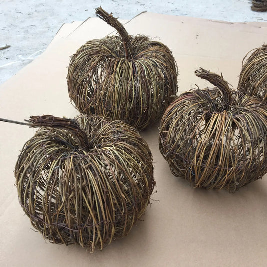 Pumpkin-Shaped Tufu Rattan Weaving Ornaments for Halloween Decoration Home Garden Mall Window Layout Christmas Decorations