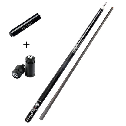 KONLLEN Dragon Carbon Fiber Pool Cue Stick 12.3-12.5mm Tip Real Inlay Carbon Cue Leather Grip Professional Billiard Cue
