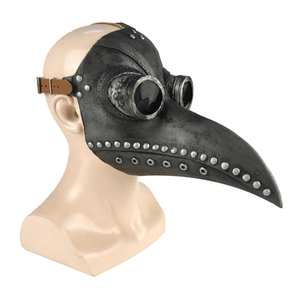 Best New Funny Medieval Steampunk Plague Doctor Bird Mask Latex Punk Cosplay Masks Beak Adult Halloween Event Cosplay Props