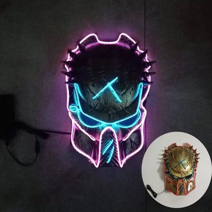 New Arrival Halloween Mask Horror Venom  LED Luminous Mask Cosplay Costume Makeup Prom Party