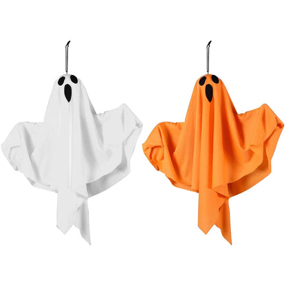Halloween LED Hanging Ghost Light IP65 Waterproof Halloween Glowing White Ghost Glowing Door Hanging Ghost for Halloween Party