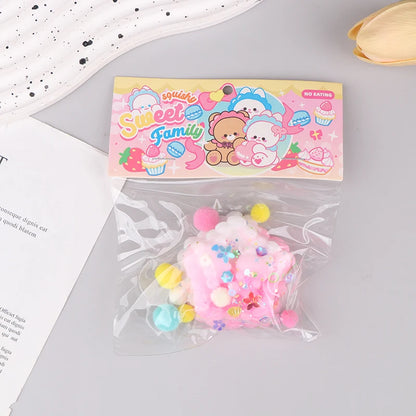 1PC Cute Squishy Toy Kawaii Plush Cake Waffles Donuts Food Slow Rebound Pinch Decompression Toy Stress Release Vent Gift