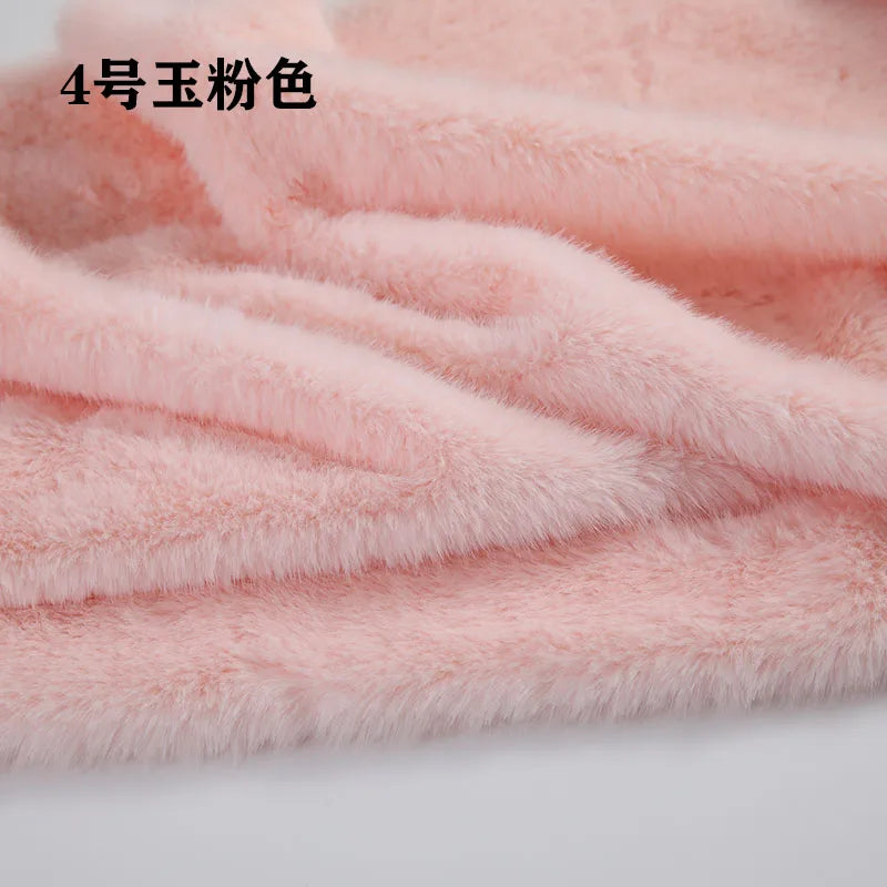 40Colours 2cm Imitation Mink Plush Fur Fabric Doll Manual DIY Counter Scarf Cuddle Doll Faux Fur Fabric 50*50